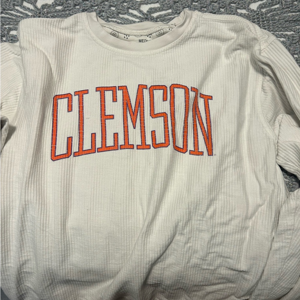Clemson Distressed Sweatshirt (Size M)